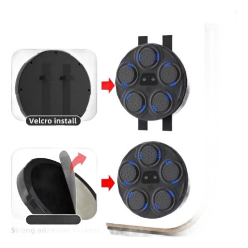 D_671947-MCO80511962234_112024-O.jpg Set Máquina De Boxeo + Guantes | Bluetooth Y Pantalla Negro