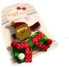 D_672339-MCO81392207311_122024-O.jpg 3 Pinzas Para El Cabello De Navidad - Hermosos Diseños! Rojo