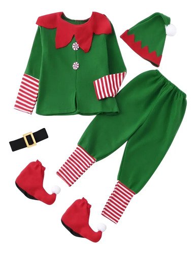 D_673988-MCO97485255355_112025-O.jpg Disfraz De Elfo Duende Navideño Para Niño Disfraces Duende Navidad - ¡llena De Magia La Navidad!