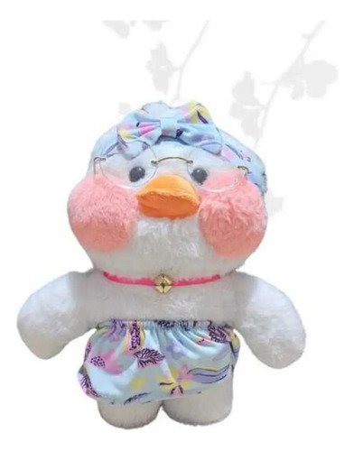 Peluche Pato Con Gafas 45cm - Divertido Y Único Diseño Blanco
