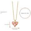 D_675223-MCO83656083178_042025-O.jpg Collar Con Colgante Corazón Circonita Rosa Juego Joyas Rosa