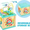Cubo Madera Multifuncional Montessori Juguetes Didácticos  Multicolor