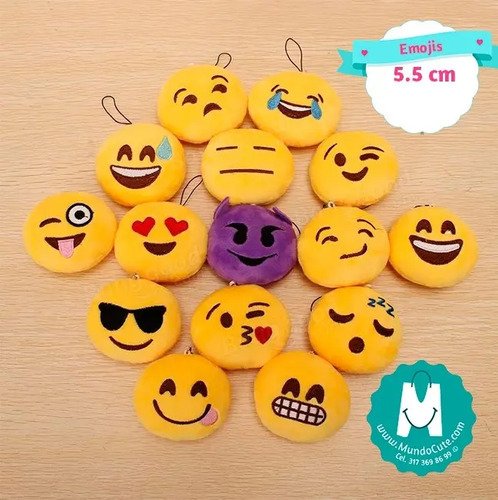 D_676115-MCO26949729051_032018-O.jpg Emojis Peluche Llavero 5 Cm Mundocute Regalos Caritas