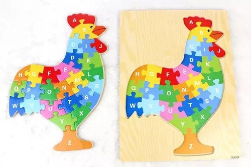 3 Rompecabezas De 27 Y 37 Piezas Para Niños En Madera Kit X3