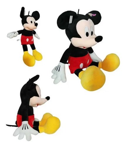 Peluche Mickey Mouse 75cm - Clásico De Disney Gran Tamaño Negro