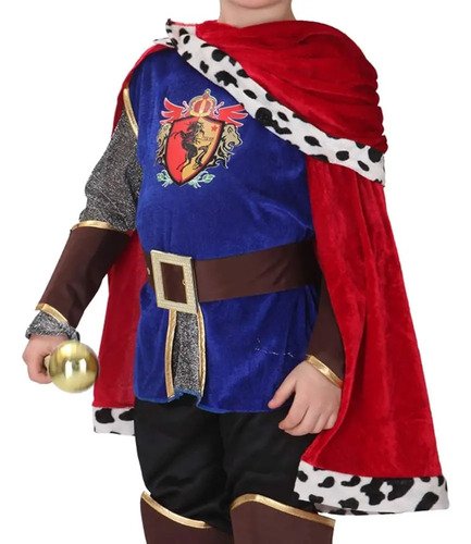 D_679609-MCO95639764327_102025-O.jpg Disfraz Príncipe Niño Disfraces Rey Rojo 4 A 6 Años