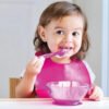 D_681156-MCO51492679340_092022-O.jpg Porta Comida Bebé Rosa Plato Tapa Cuchara Nuby Bol Rosa
