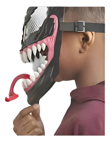 D_683064-MCO91347933661_082025-O.jpg Máscara Venom Con Luces Led Para Niños Negro Venom