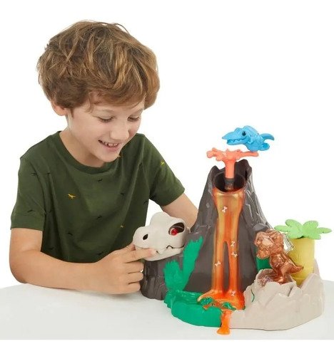Kit Play Doh Dinosaurio Isla Del Volcán Slime Juguete