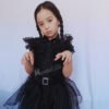 Disfraz Vestido Merlina Fiesta Negro Locos Adams Disfraces Premium