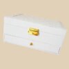 D_685447-MCO80945974569_112024-O.jpg Joyero De Lujo Con 2 Cajones Y Cerradura De Seguridad Blanco