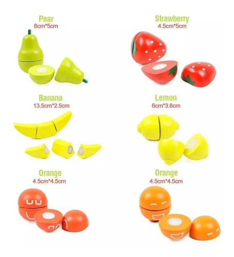 Juego Roles Comida Madera Juguete Cocina Montessori