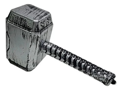 Kit Thor: Martillo + Máscara - Accesorios Disfraz Superhéroe Plateado Avengers