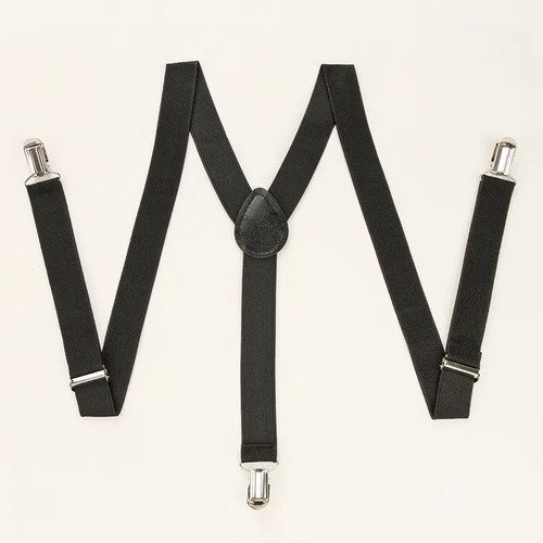D_692660-MCO79864278816_102024-O.jpg Tirantes Negros Clásicos Ajustables Accesorios Disfraces Negro Lisa