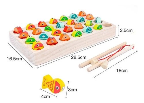 Juego Abecedario De Pesca Montessori Juguetes Didácticos  Varios