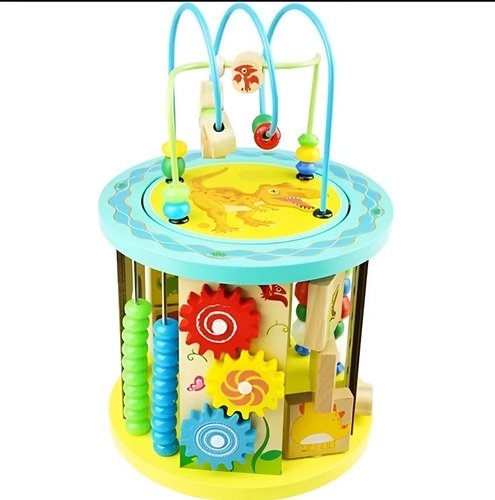 D_695453-MCO88838998725_072025-O.jpg Cubo Montessori Multifuncional Bloques Encajar Didactico Café