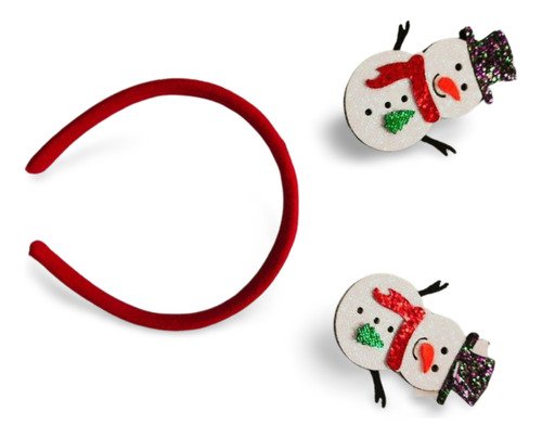 Set De 4 Diademas Balaca Navideñas - Con Diferentes Diseños! Rojo