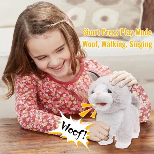 Gato Interactivo Que Camina Y Repite: Mascota De Peluche