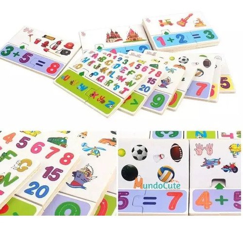 Rompecabezas Sumas Caja Didáctica Abc Y Juego Matemáticas