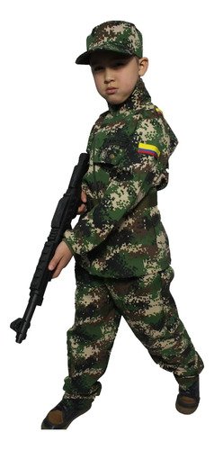 Disfraz Militar Camuflado Para Niños  Ideal Para Halloween Y Fiestas Temáticas