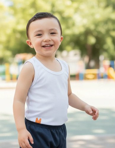 Esqueleto Blanco Set X3 Uniforme Escolar Algodón Niños