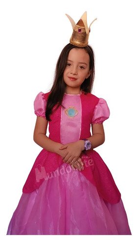 Disfraz Princesa Peach Rosado Marío Bros Disfraces Niñas
