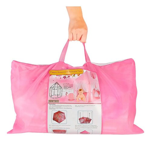 Carpa Castillo Velo Rosado Niña Juguete Princesa Casita Rosa
