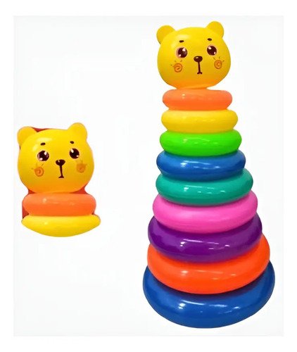 Torre Encajable Set 9 Donas De Tigre Para Niños Blanco