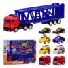 D_702835-MCO80940740029_112024-O.jpg Juguete Mula Niñera Impulso Con 8 Carritos Para Niños Azul