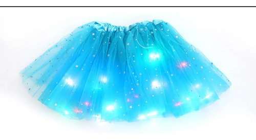 Tutu Con Luces Niña  Disfraz Fiesta Infantil Cosplay Variado Unica