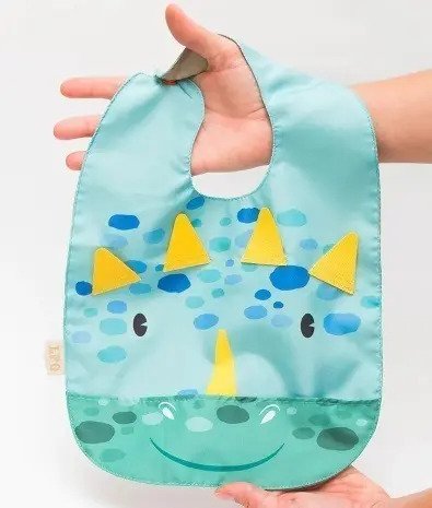 Babero Bebe Niño Antifluido Secado Rapido Facil Lavado Azul