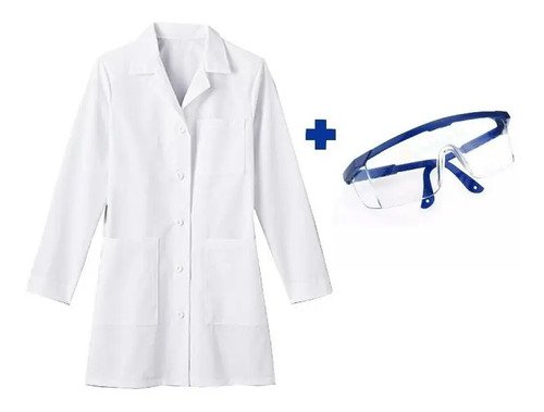 D_703944-MCO31354503817_072019-O.jpg Combo Adultos Bata Laboratorio + Gafas Seguridad Mundocute