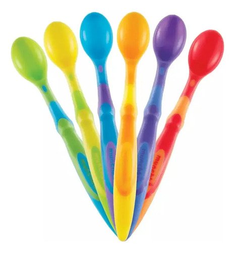 Cucharas Plastica X4  Bebes Utiles Multicolor Libres De Bpa