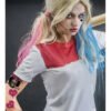Kit Harley Quinn Martillo + Guantes + Medias + Tatuajes Plateado Única