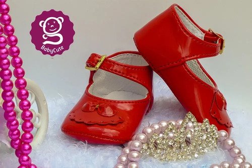 Zapatos  Niña Bebe Meses Suaves Elegante Precaminadores  Rojo 15