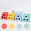 Juego Bloques Montessori Madera 4 En 1 Juguetes Didácticos