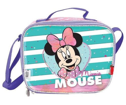 D_708364-MCO29148554197_012019-O.jpg Maleta Y Lonchera Minnie Morral Maletin Original Disney Rojo