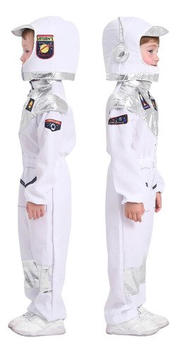 D_709559-MCO93774909909_092025-O.jpg Disfraz Astronauta Niños Espacio Traje Espacial + Casco Unisex