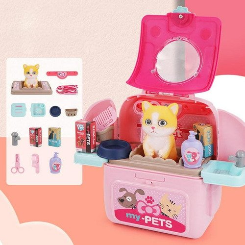 D_711421-MCO80825098865_112024-O.jpg Jueguete Set Maleta Mascotas Animales | 13 Piezas Incluidas