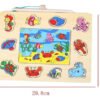 Juego Pesca Madera Juguetes Niños Montessori Didáctico  Peces