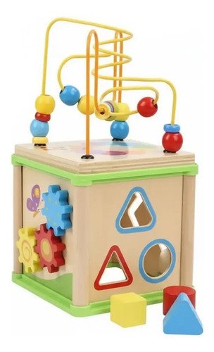 D_712471-MCO92242085523_092025-O.jpg Cubo Multifuncional Madera Montessori Didacticos Juguetes Multicolor
