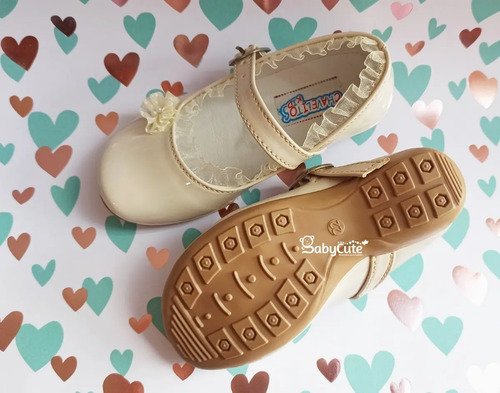 D_713372-MCO46740691854_072021-O.jpg Zapatos Para Niña Elegantes Beige Vestido Beige 22