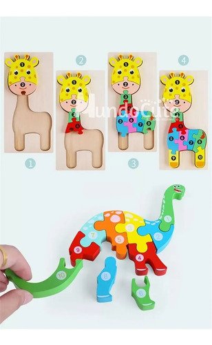 Kit Rompecabezas Didácticos Madera Juguetes Niños 20% Off