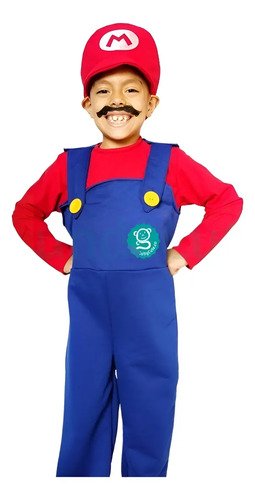 D_714216-MCO91837439471_092025-O.jpg Disfraz Mario Bros Niño Nintendo Disfraces Videojuegos