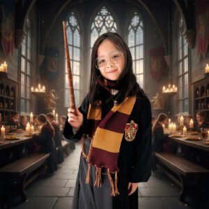 Cosplay Harry Potter Disfraz  Túnica + Gafas + Varita Traje Completo