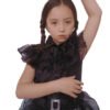 Disfraz Vestido Merlina Fiesta Negro Locos Adams Disfraces Premium
