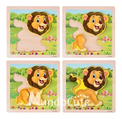 D_717042-MCO48448385018_122021-O.jpg Promo 3 Rompecabezas 3d Montessori Animales