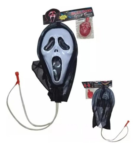 Mascara La Muerte Scary Movie Con Sangre Artificial Premium Negro Scary Movie