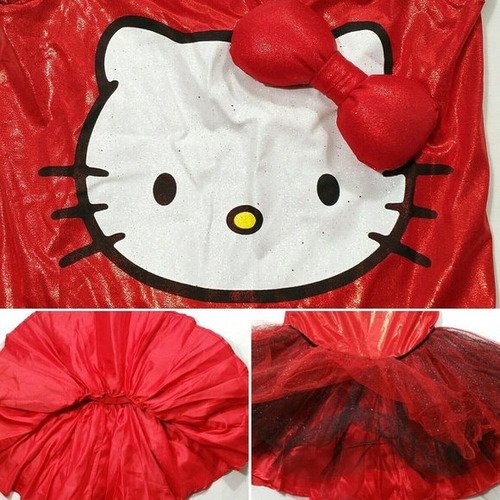 D_717881-MCO79082385383_092024-O.jpg Disfraz De Hello Kitty Niña - Adorable Y Perfecto Para Fiestas Rojo Unica