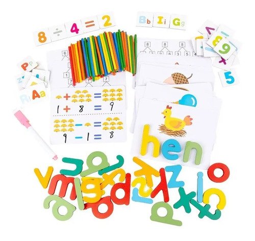 D_719160-MCO53007240874_122022-O.jpg Juego Didáctico Matemático, Escritura Y Lectura Montessori